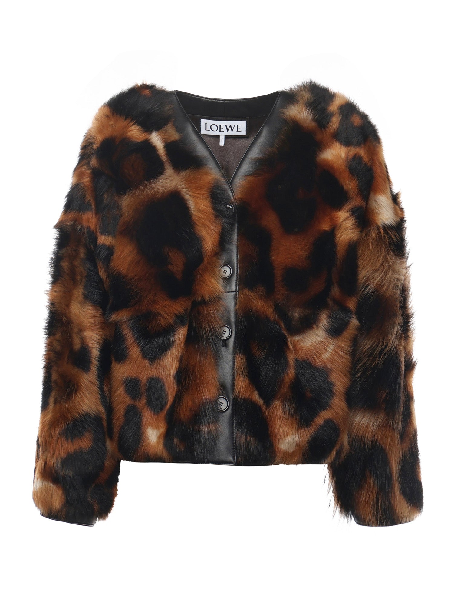 Loewe Coats Brown Lambskin