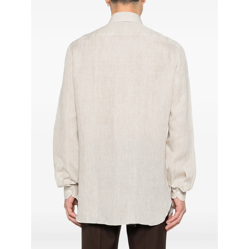 Shirt Isaia Neutrals Linen/flax: 100