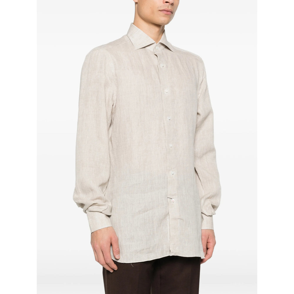 Shirt Isaia Neutrals Linen/flax: 100
