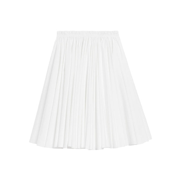 Skirt A-Line White Cotton