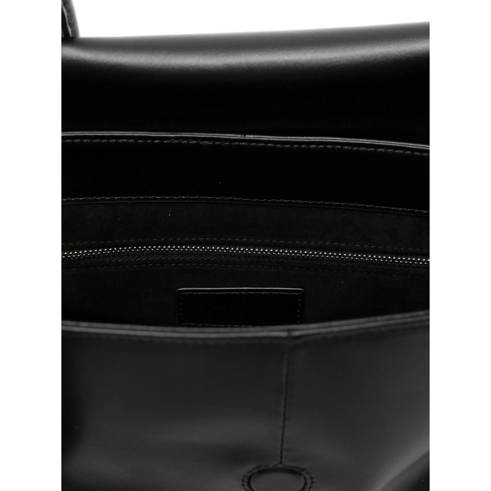Bag Low Classic Black Calf Leather: 100