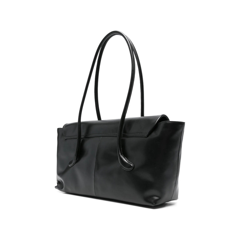 Bag Low Classic Black Calf Leather: 100