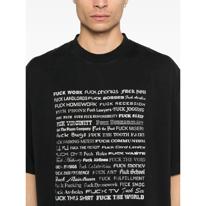 T-Shirt Vetements Black/white Cotton: T-shirts