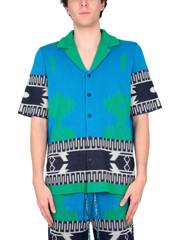 Jacquard Shirt Multicolour Cotton