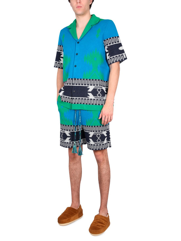 Piquet Bermuda Shorts Multicolour Polyamide (nylon)