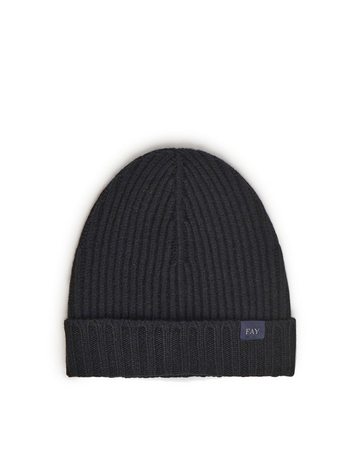 Fay Hats Black Virgin Wool