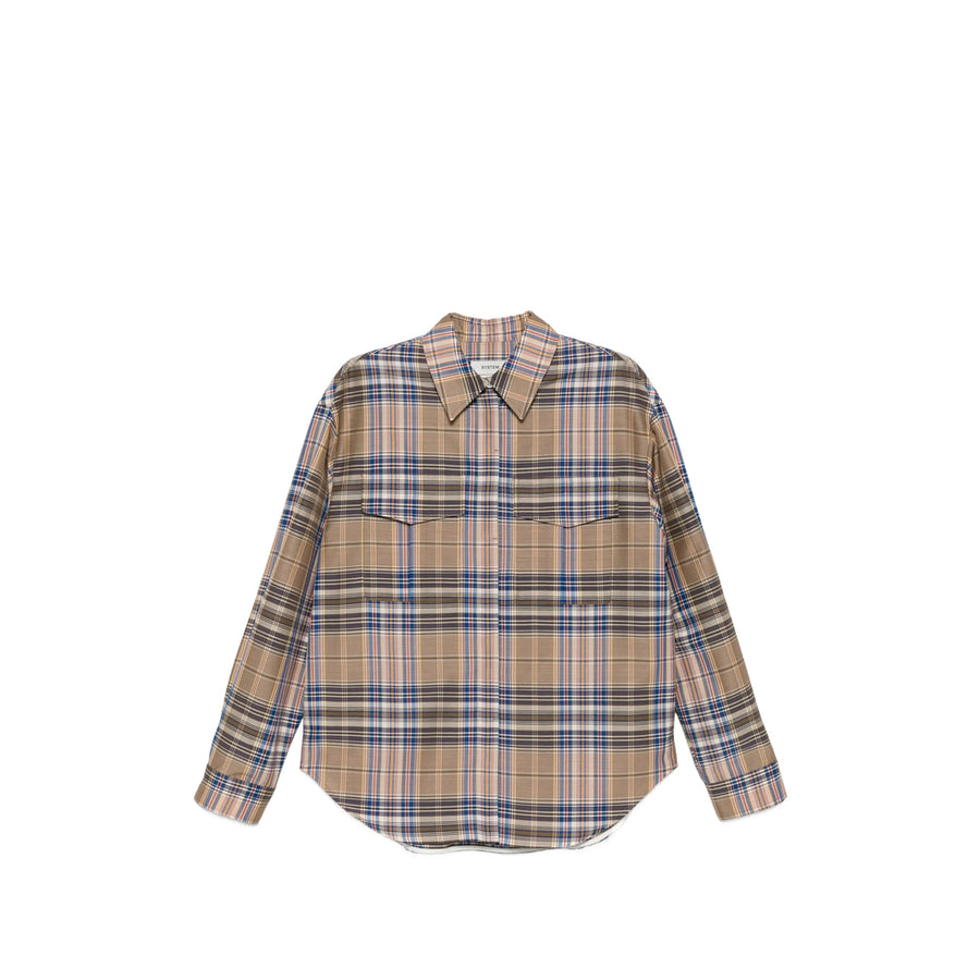 Shirt, Neutrals Checked Rayon