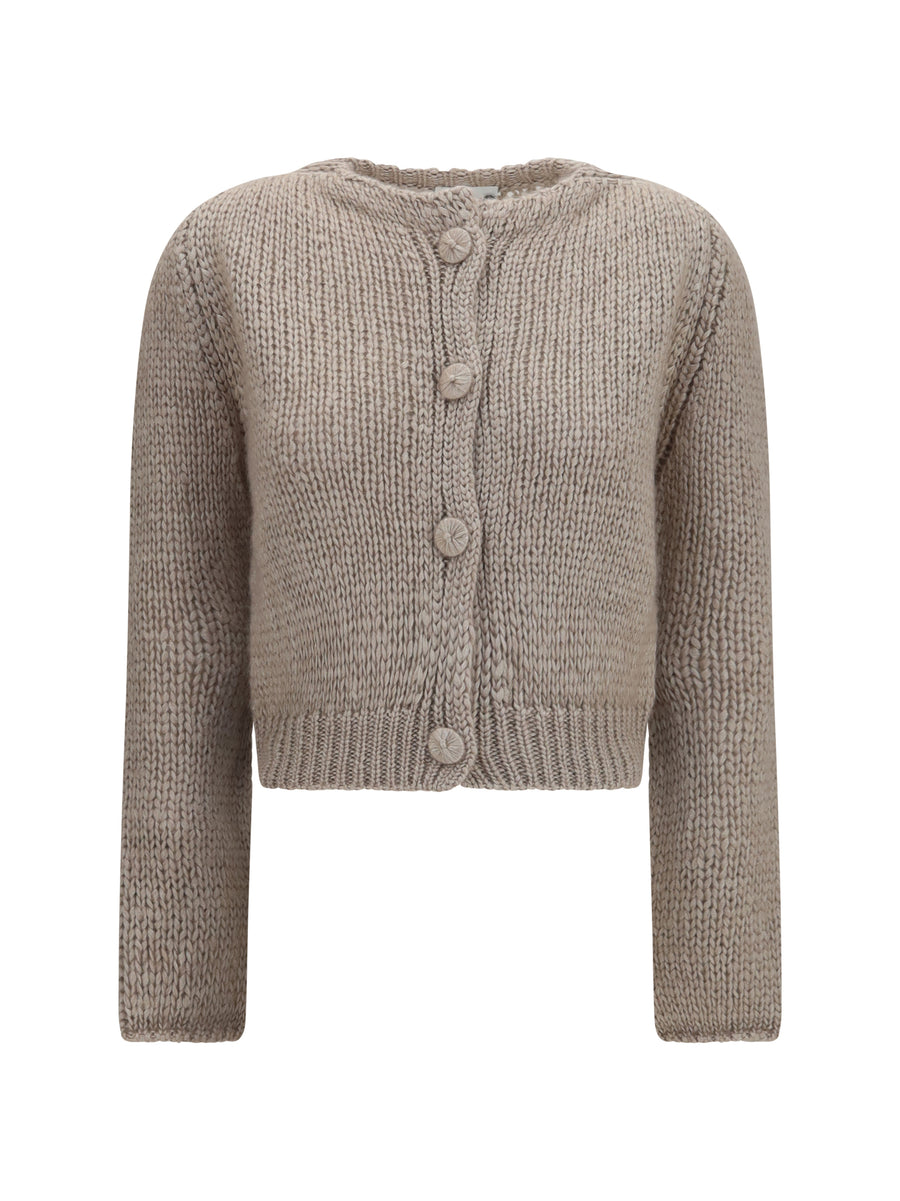 Forte_forte 42% Silk cardigan in beige