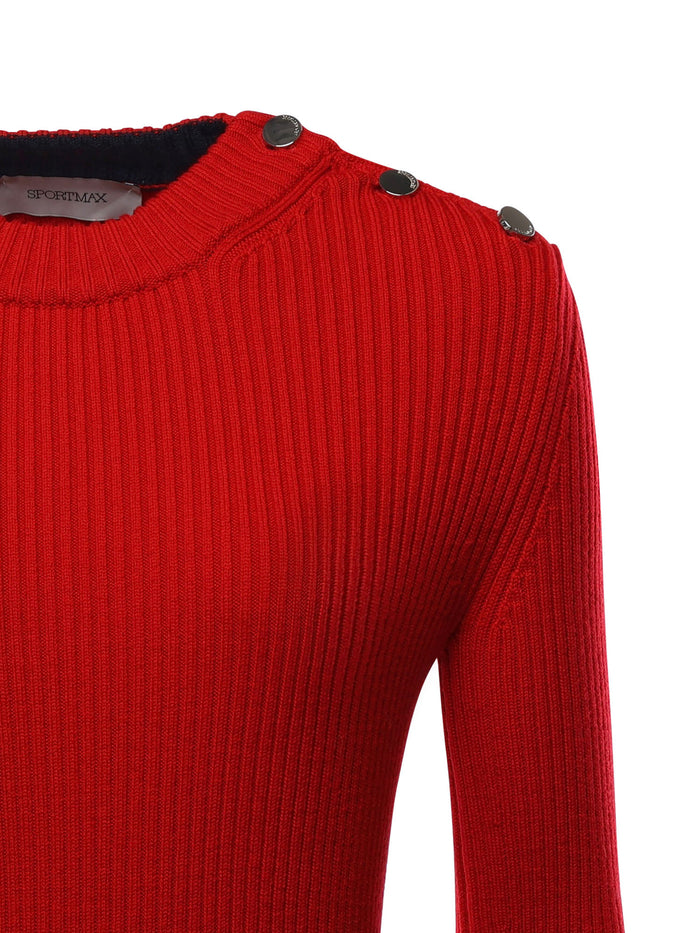 Sportmax Dresses Red Virgin Wool