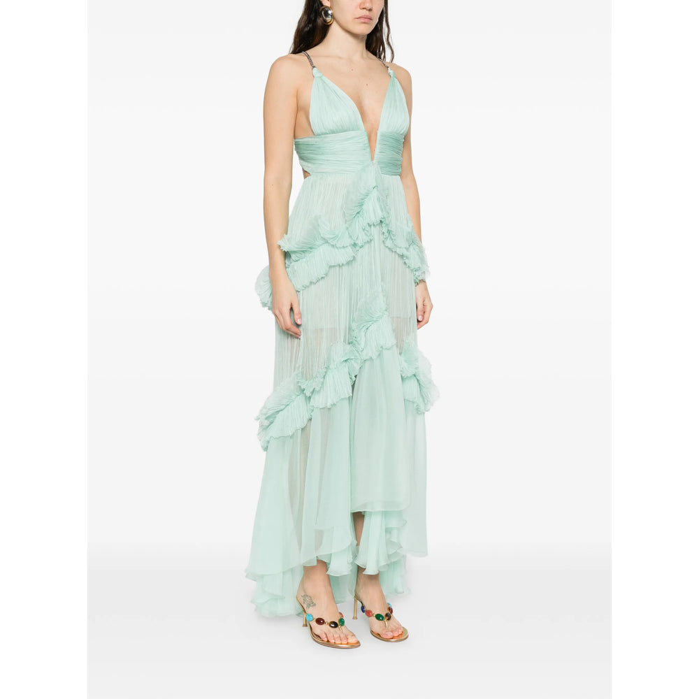 Dress Maria Lucia Hohan Green Silk: 100