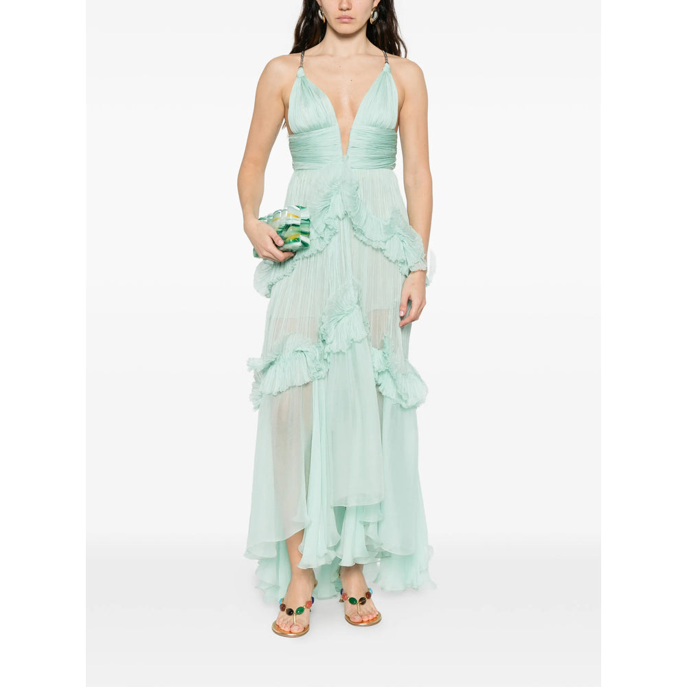 Dress Maria Lucia Hohan Green Silk: 100
