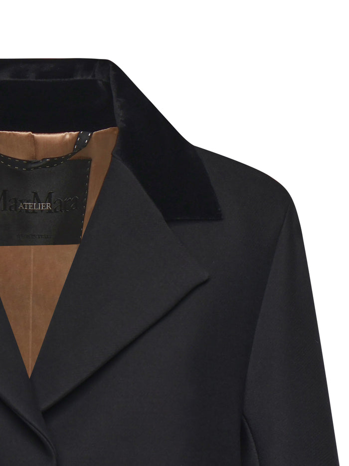 Max Mara Coats Black Wool