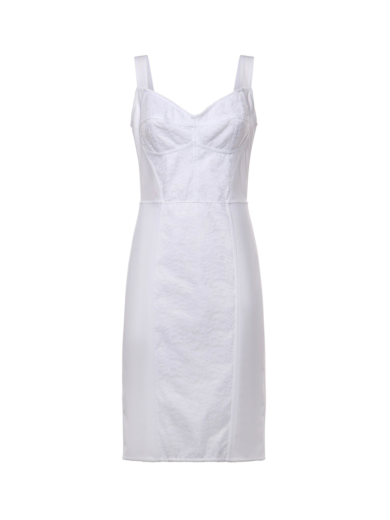 Dolce & Gabbana Dresses White Polyamide Silk Elastane