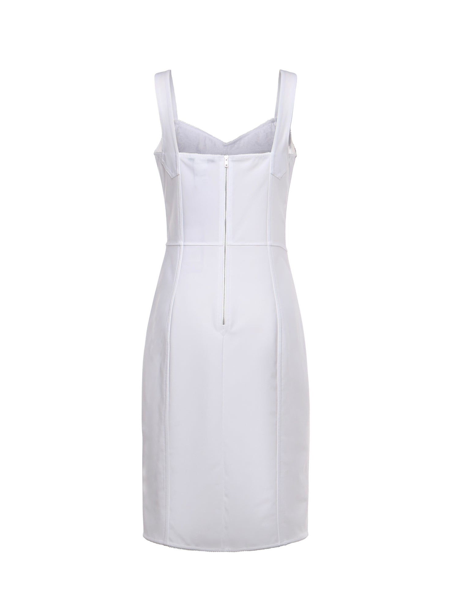 Dolce & Gabbana Dresses White Polyamide Silk Elastane