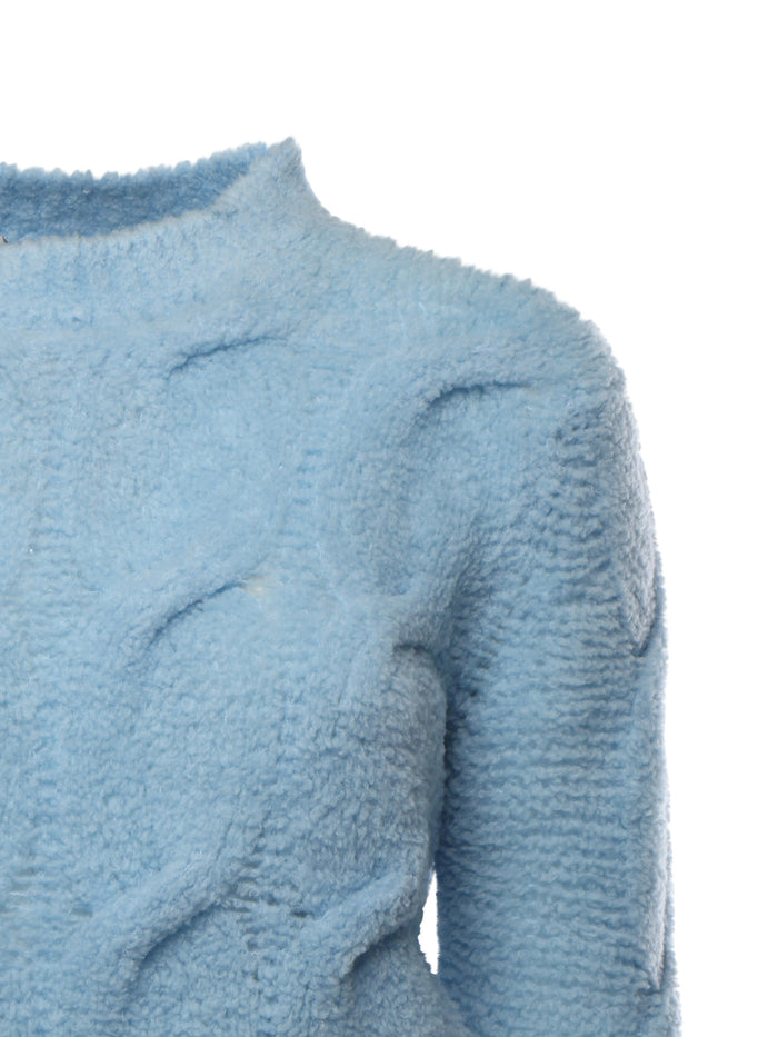 Sportmax Sweaters Blue Wool
