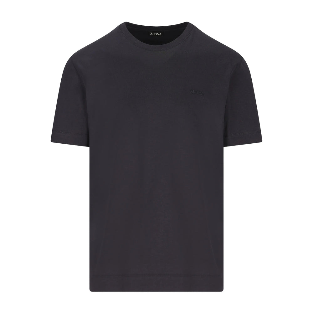 T-Shirt Zegna Blue Cotton: 100. T-shirts