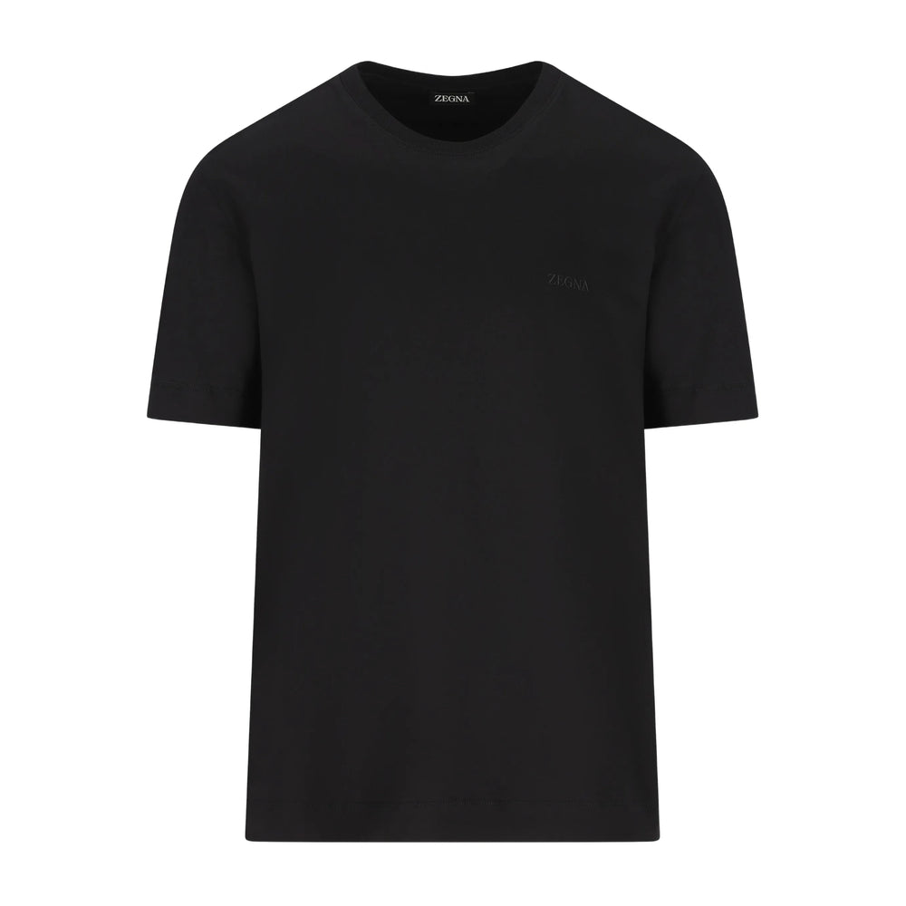 T-Shirt Zegna Black Cotton: 100. T-shirts