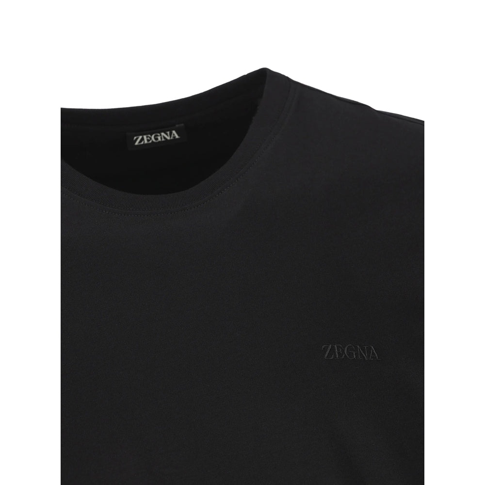 T-Shirt Zegna Black Cotton: 100. T-shirts