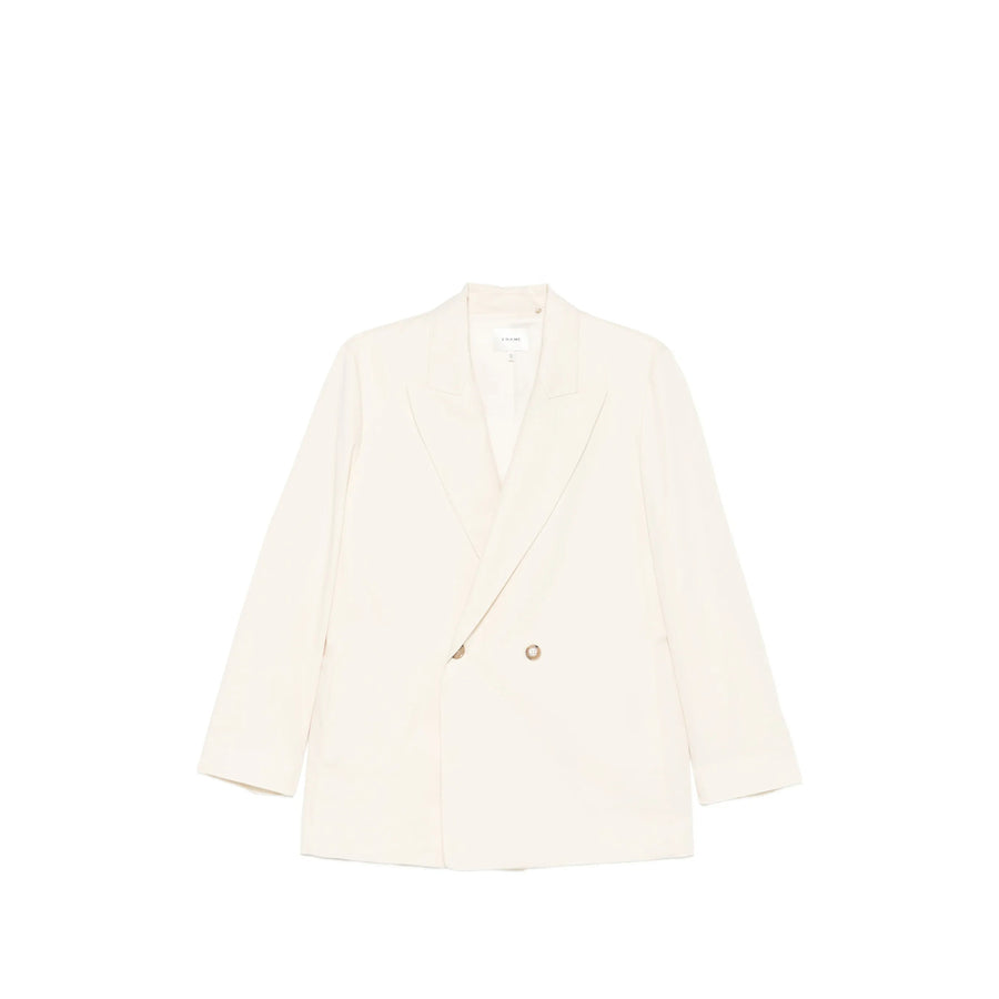Double-Breasted Blazer Neutrals Outer: Cotton Blazers