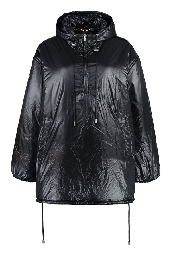 Nylon Windbreaker Jacket Black Polyester; Polyamide Trench & Raincoats
