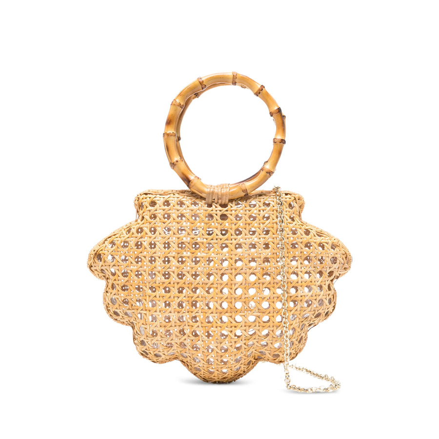 Woven Design Tote Bag With Chain-Link Strap Neutrals Lining Polyester: 100