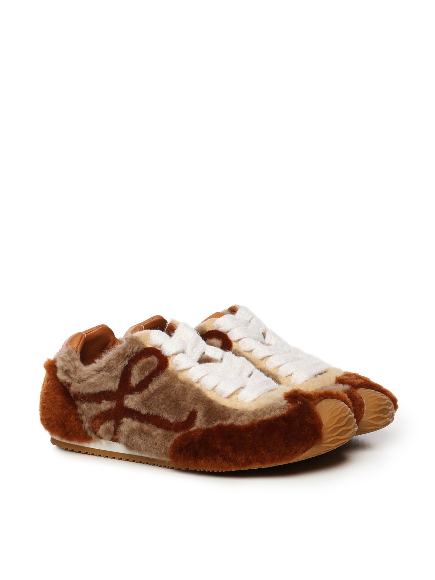 Loewe Sneakers Tan Multitone Shearling