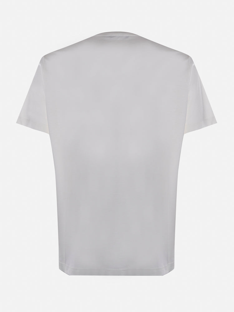 Loro Piana T-shirts and Polos Optical White Silk Cotton