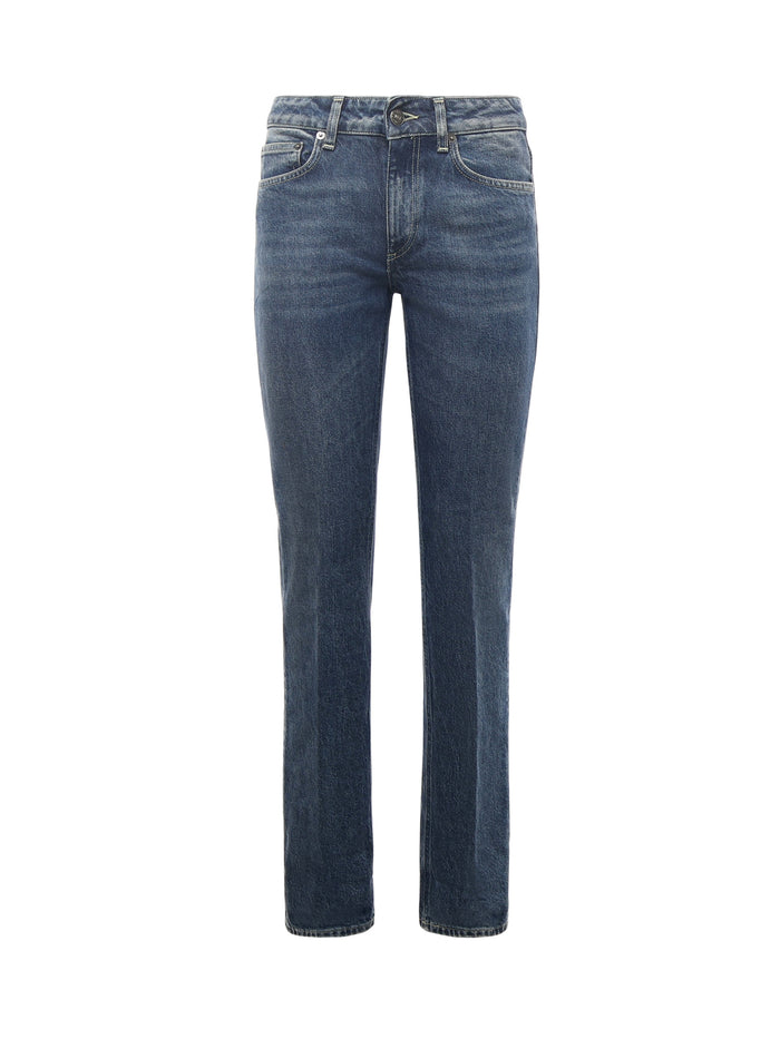 Dondup Jeans Blue Cotton Lyocell Elastane