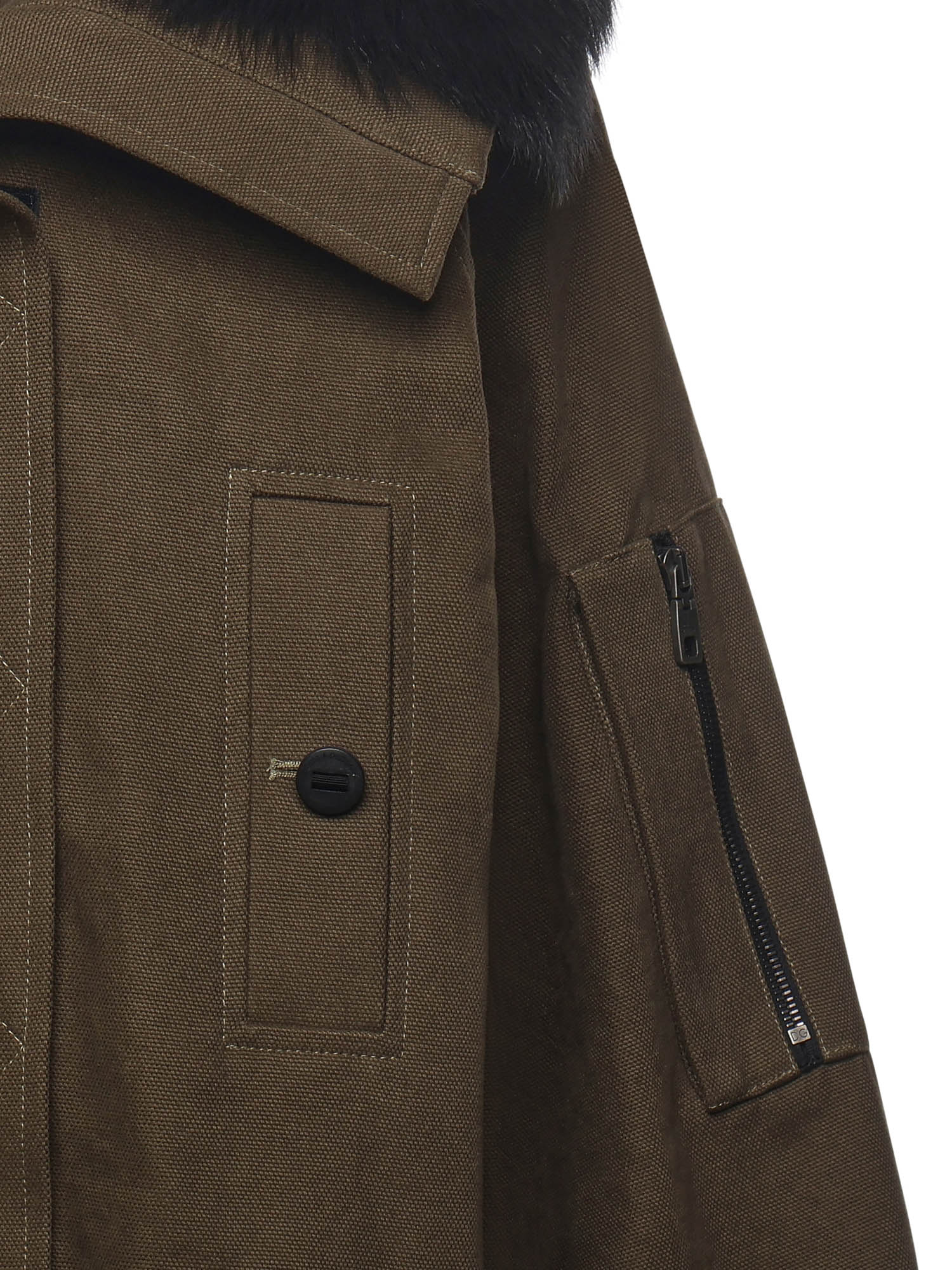 Dolce & Gabbana Coats Rotten Green Cotton
