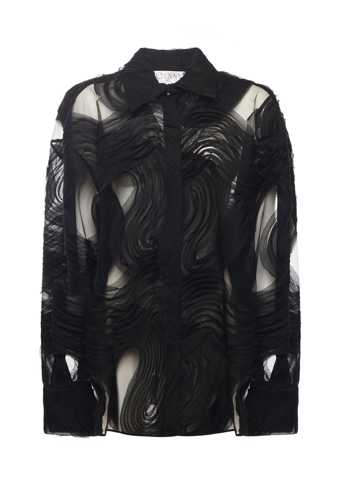 Genny Shirts Black Polyamide