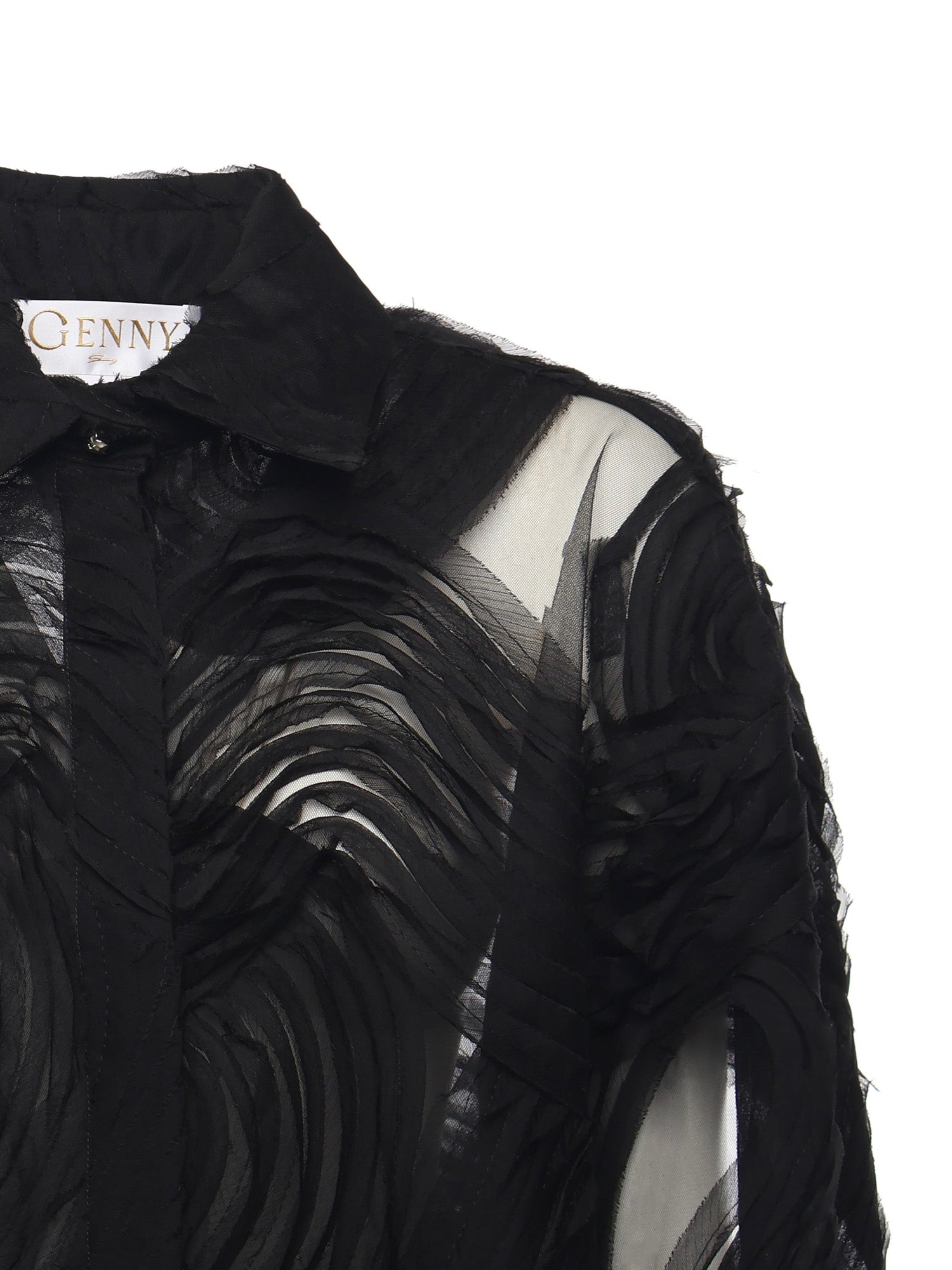 Genny Shirts Black Polyamide