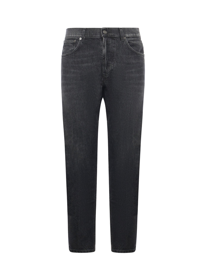 Dondup Jeans Black Cotton Lyocell Elastane