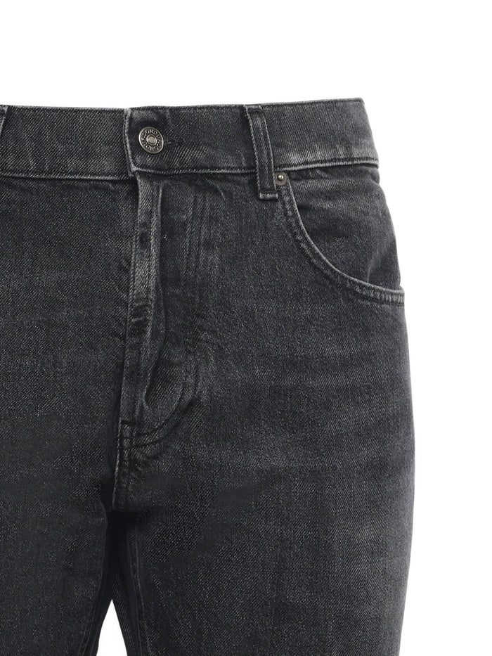 Dondup Jeans Black Cotton Lyocell Elastane