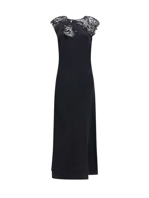 Ferragamo 100% Silk dress in black
