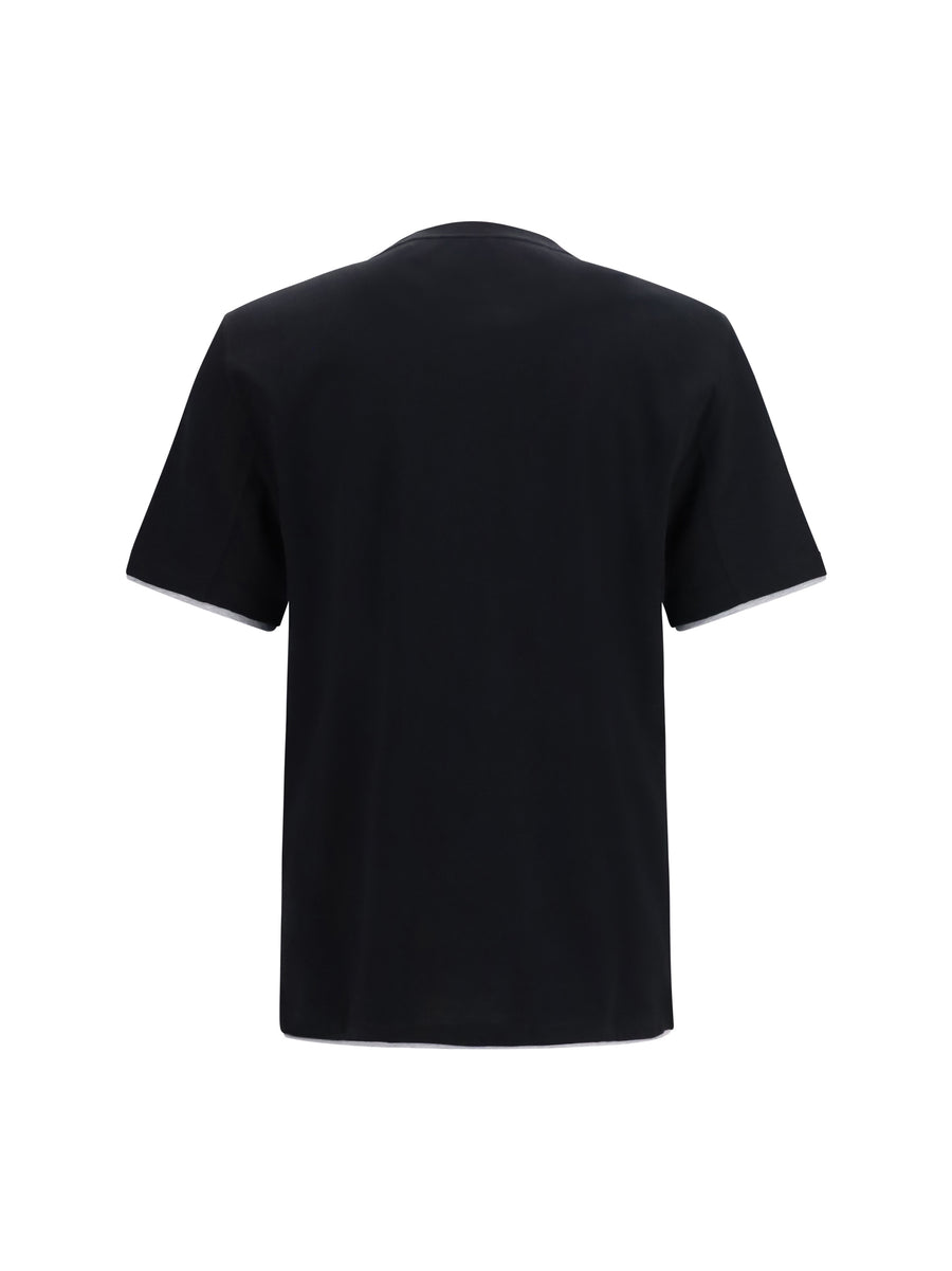 Cotton T-Shirt Black-Grey Black/grey T-shirts