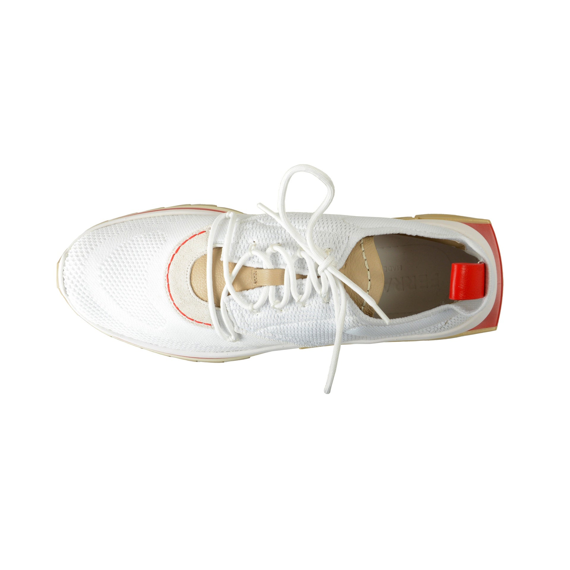 Nima Knit Sneakers White Fabric
