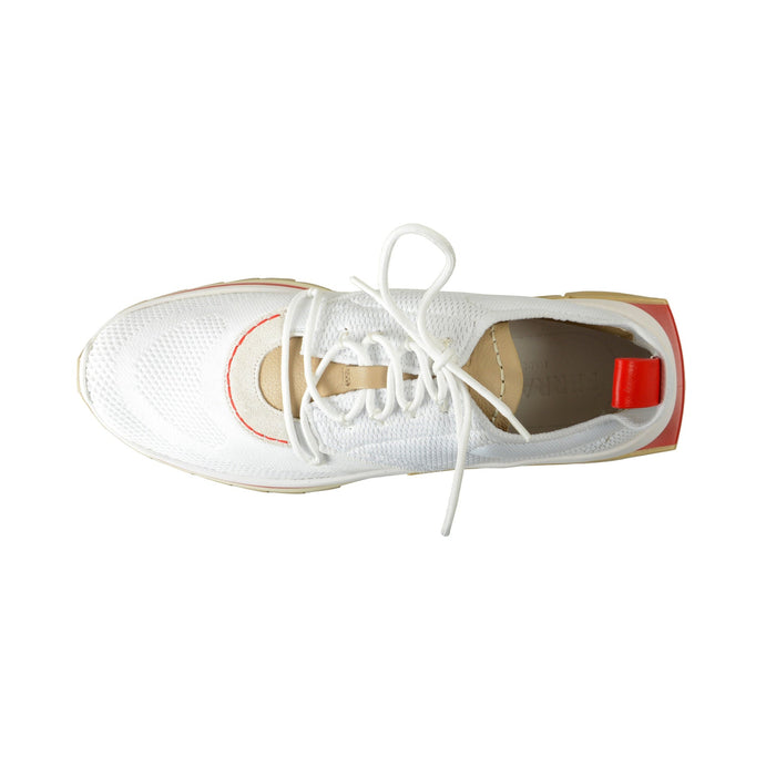 Nima Knit Sneakers White Fabric