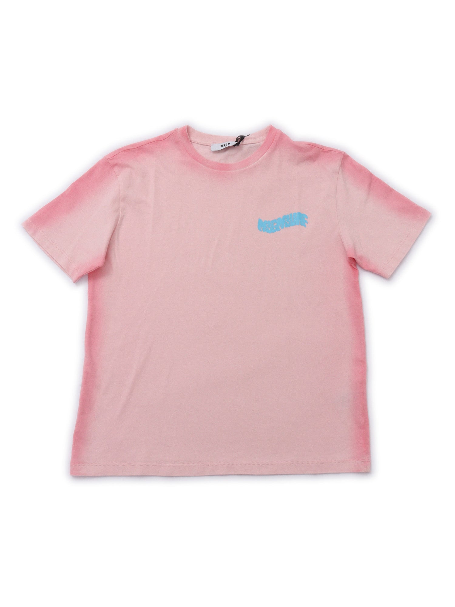 JERSEY AIRBRUSHED T -SHIRT UNISEX Pink Cotton Short Sleeves T-shirt