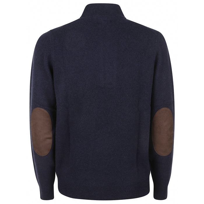 Essential patch half zip Navy Sweater