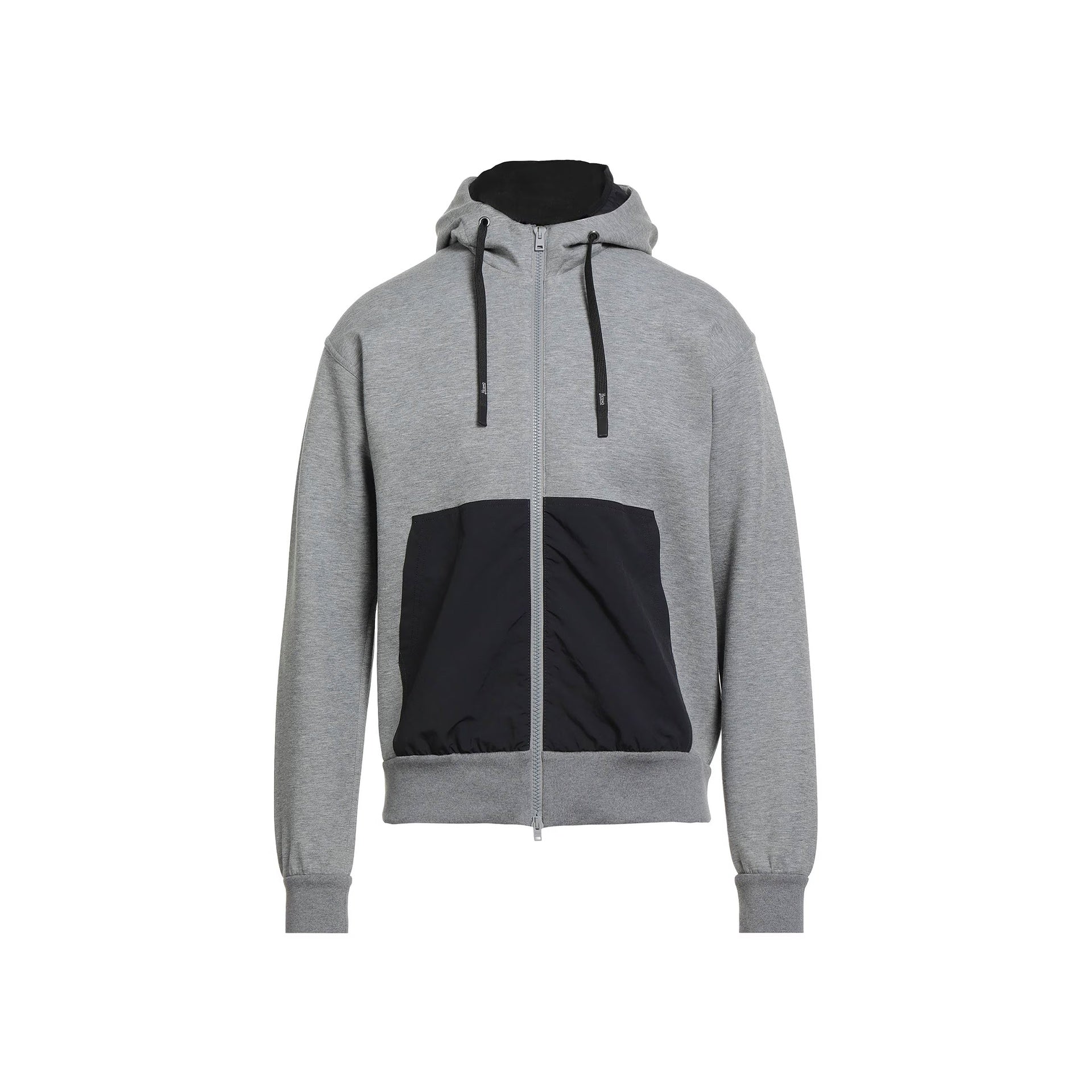 Herno Hooded Sweatshirt Gray Cotton Polyester