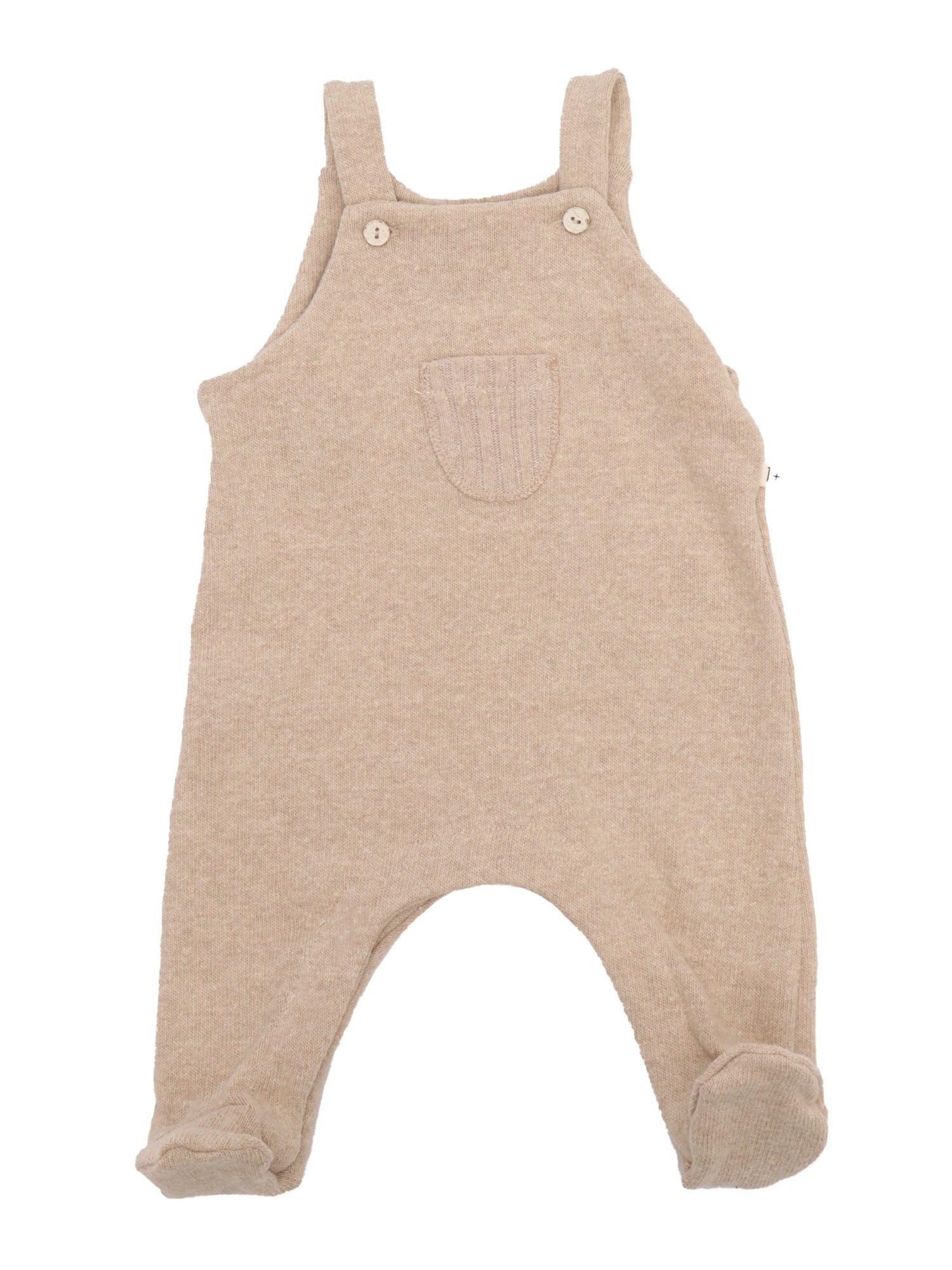 Overall W-Feet Opened With Nickel Free Poppers Around The Crotch Beige Romper