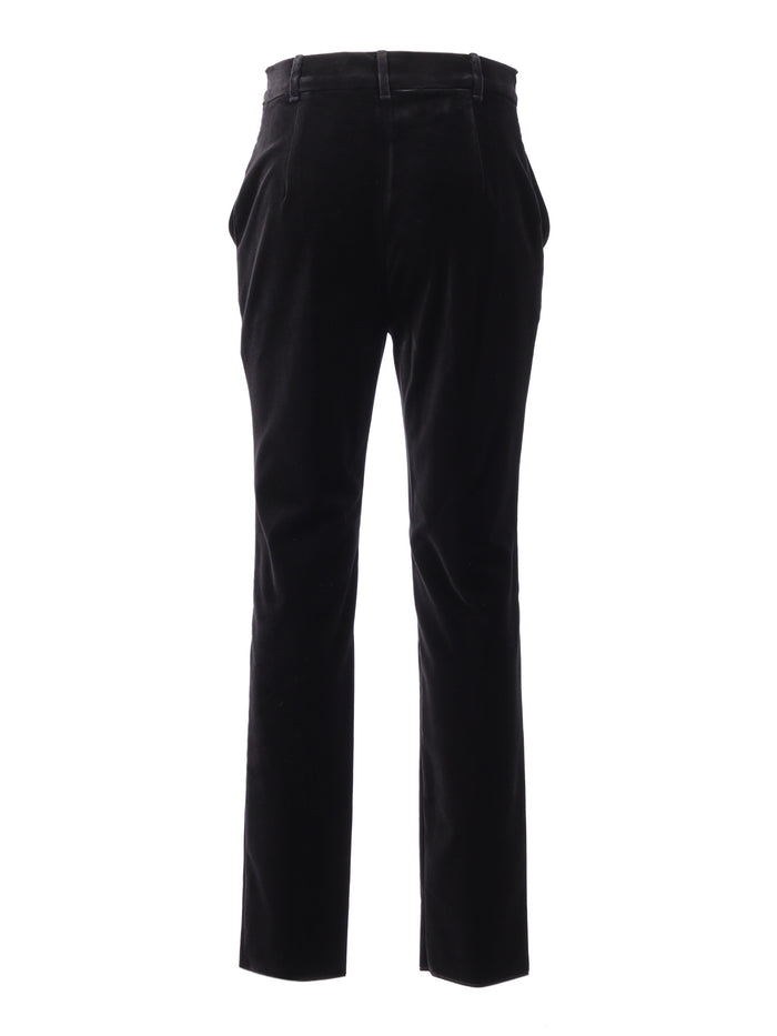 Trousers Black Cotton Elastane