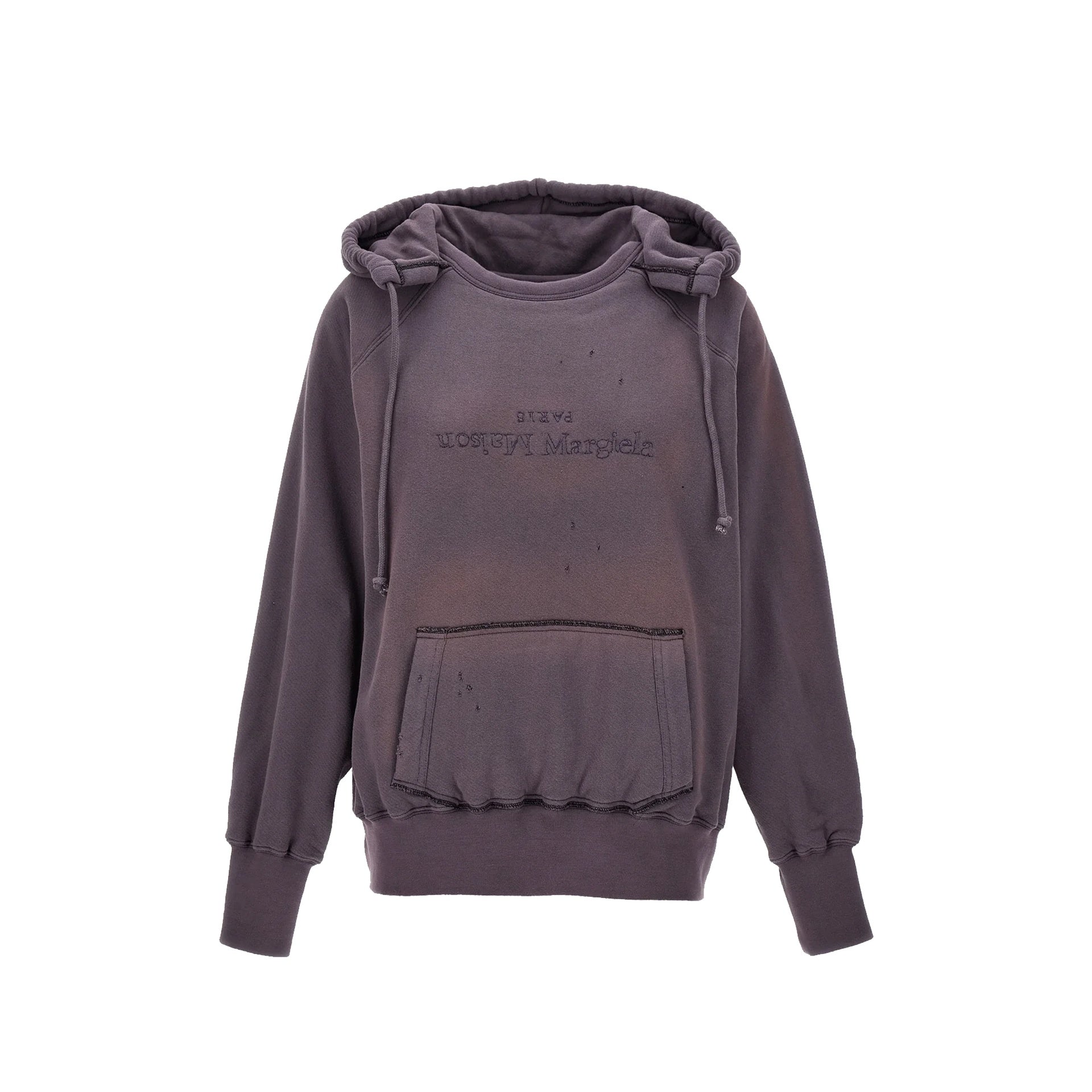 Cotton Hooded Sweatshirt Purple