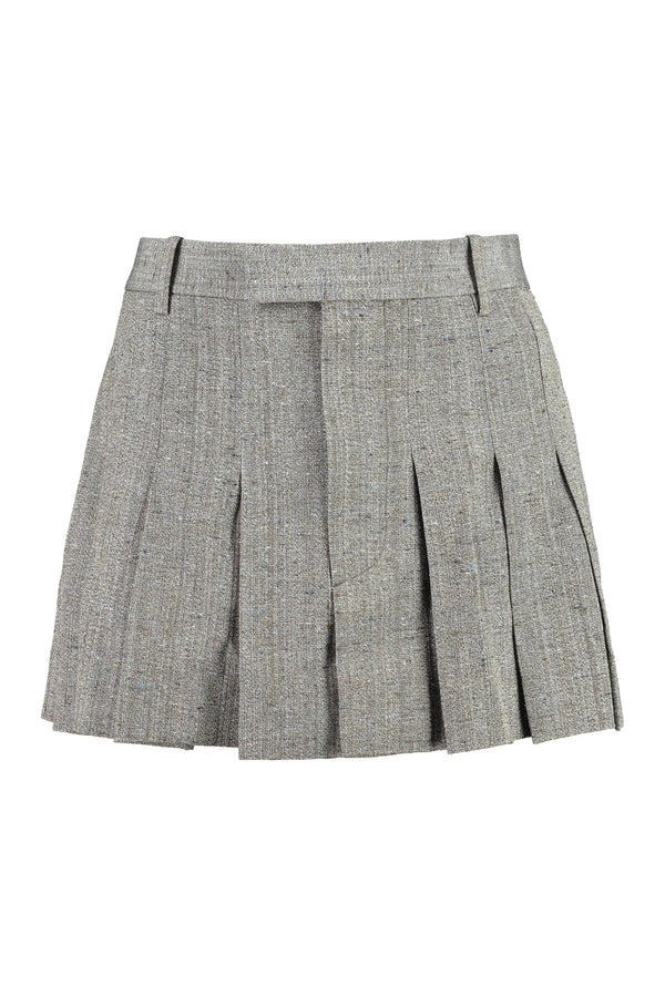 Pleated Skirt Brown Viscose