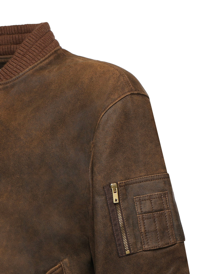 Golden Goose Coats French Roast Ovine Leather