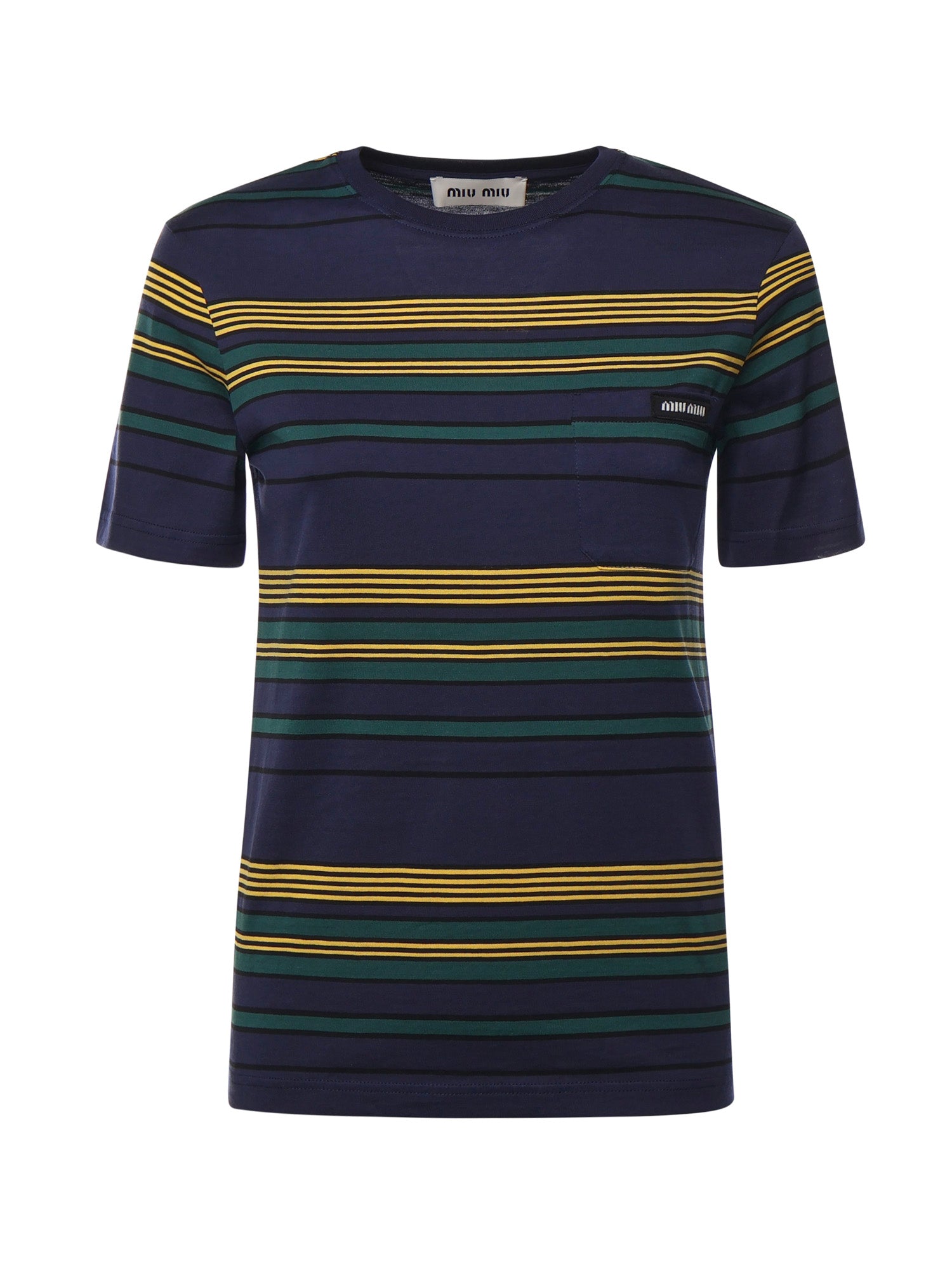 Miu T-Shirts And Polos Blue/bottle Cotton