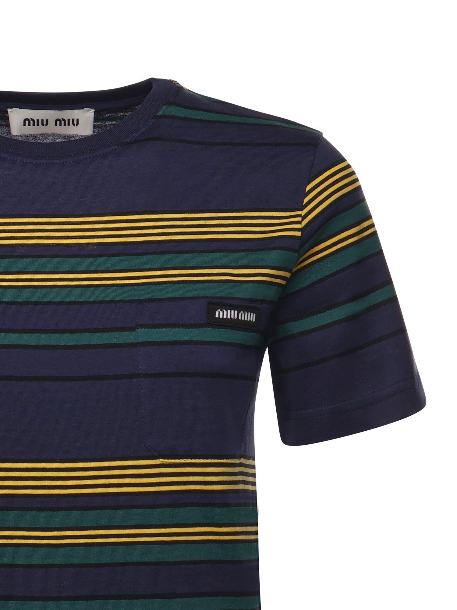 Miu T-Shirts And Polos Blue/bottle Cotton