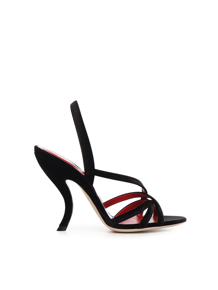 Valentino Garavani Sandals Black Velvet
