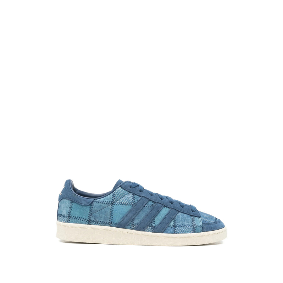 Blue Patchwork Sneakers With Lace-Up Fastening Calf Leather: 100. Trainers