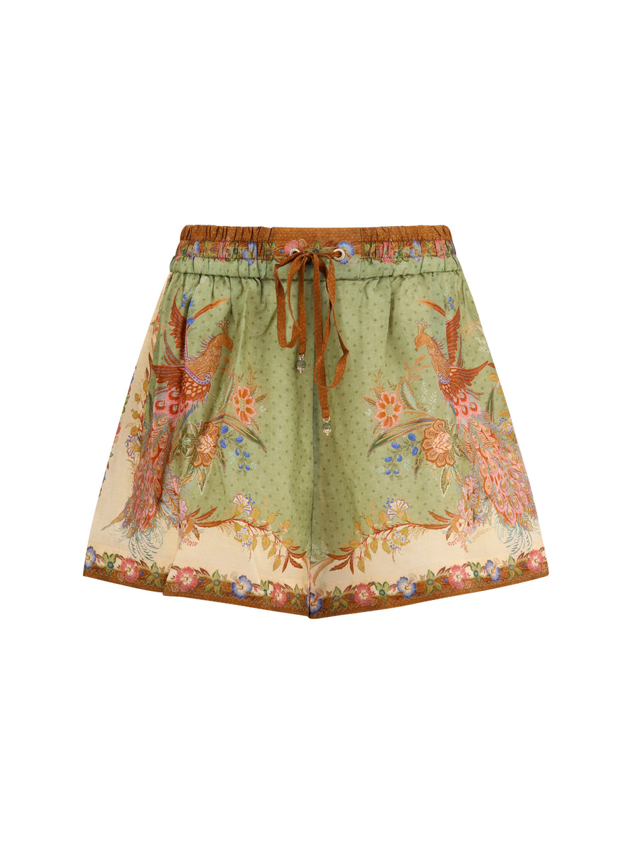 Zimmermann 100% Silk bermuda shorts in beige